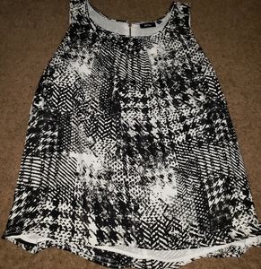 Apt 9 dressy tank black and off white XL